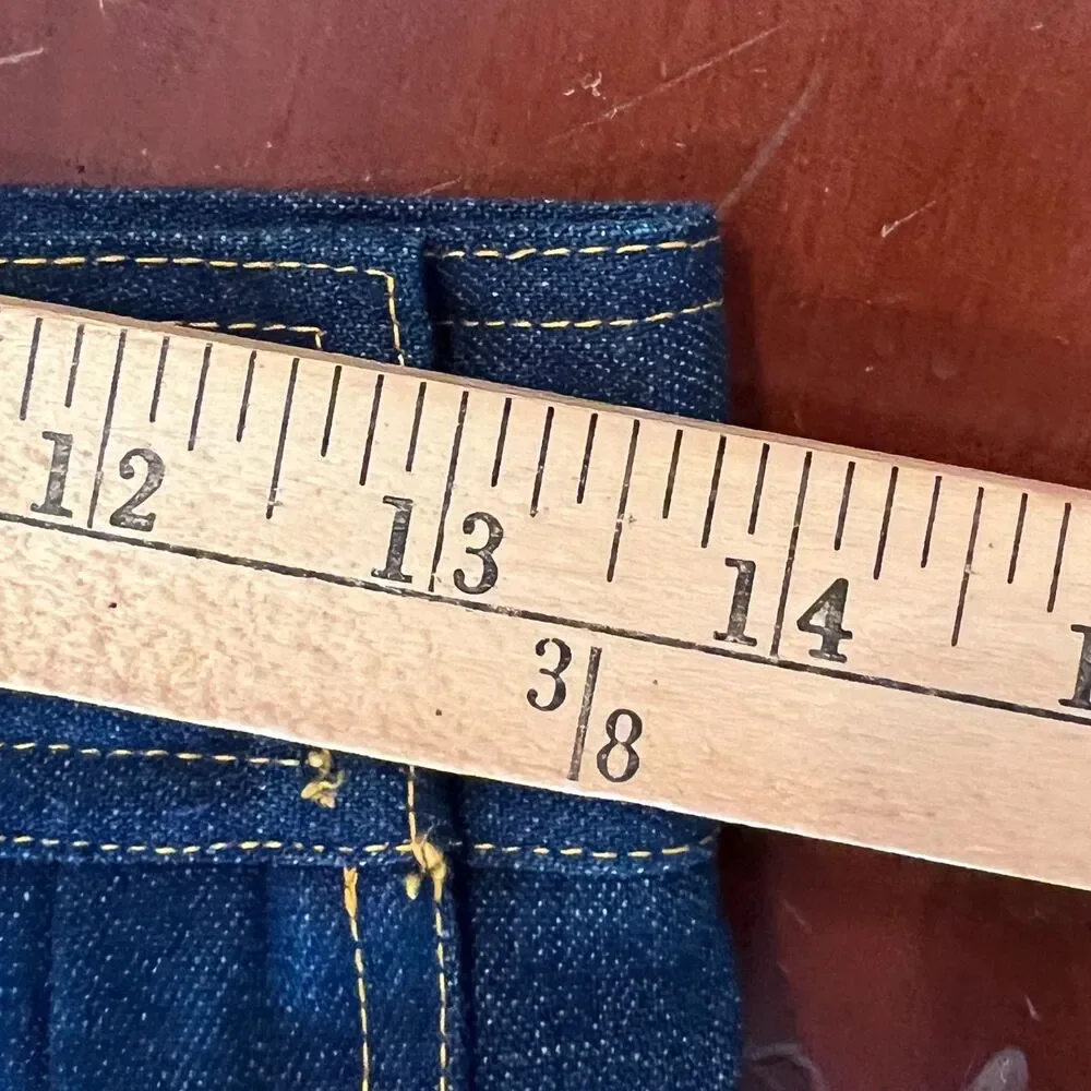 Vintage Sag Harbor Denim Midi Skirt Made in USA med wash sz 13/14